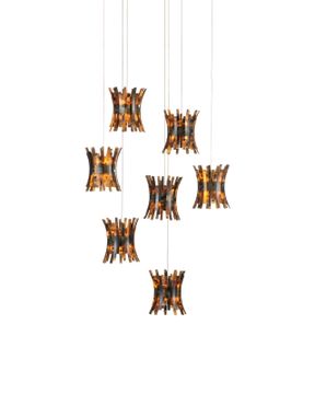 Alsop 7-Light Round Multi-Drop Pendant by Currey and Company