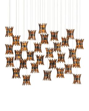 Alsop 30-Light Linear Multi-Drop Pendant by Currey and Company