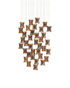 Alsop 36-Light Round Multi-Drop Pendant by Currey and Company