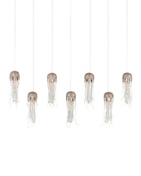 Medusa 7-Light Linear Multi-Drop Pendant by Currey and Company
