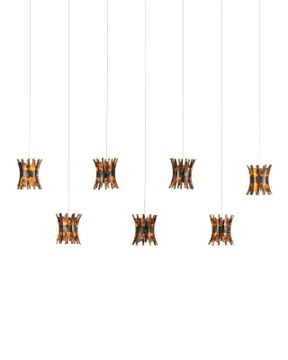 Alsop 7-Light Linear Multi-Drop Pendant by Currey and Company
