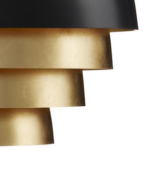 Salviati Large Black & Gold Pendant by Currey and Company - view 2