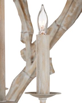Driftwood Whitewash Orb Chandelier by Currey and Company - view 2