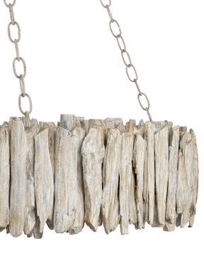 Driftwood Whitewash Ring Chandelier by Currey and Company - view 3