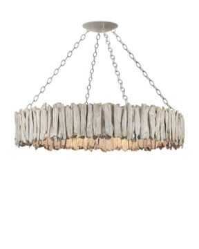 Driftwood Whitewash Ring Chandelier by Currey and Company - view 7