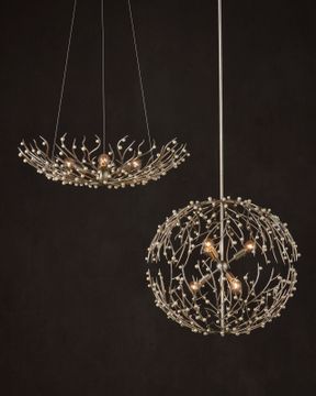 Shinju Pearl Orb Chandelier by Currey and Company - view 6