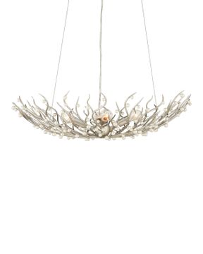 Shinju Pearl Bowl Chandelier by Currey and Company - view 4