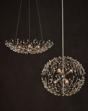 Shinju Pearl Bowl Chandelier by Currey and Company - view 8