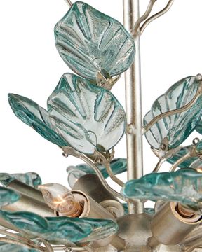 Baobab Medium Silver Chandelier by Currey and Company - view 2