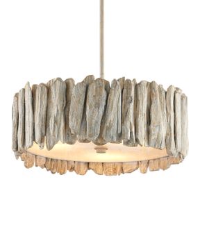 Driftwood Whitewash Semi-Flush Mount by Currey and Company