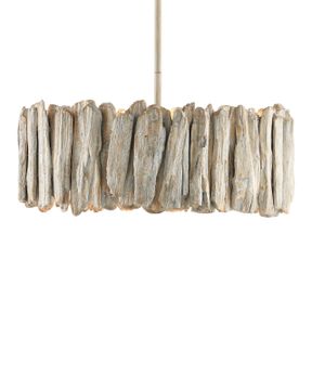 Driftwood Whitewash Semi-Flush Mount by Currey and Company - view 4