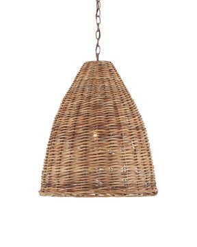 Basket Natural Pendant by Currey and Company