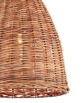 Basket Natural Pendant by Currey and Company - view 2