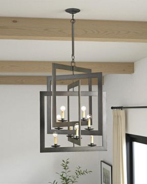 Middleton Large Bronze Chandelier by Currey and Company - view 6