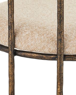 Euclid Bench, Seashell Weave by Currey and Company - view 2