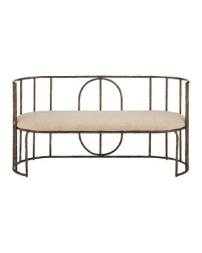 Euclid Bench, Seashell Weave by Currey and Company - view 3