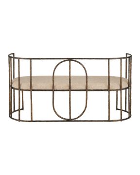 Euclid Bench, Seashell Weave by Currey and Company - view 6