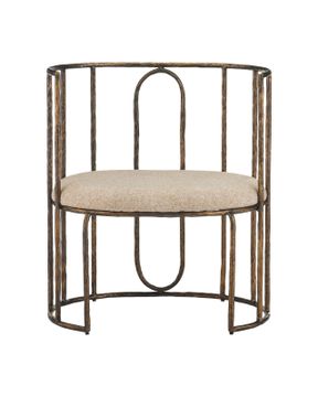 Euclid Chair, Boucle Seashell by Currey and Company - view 3