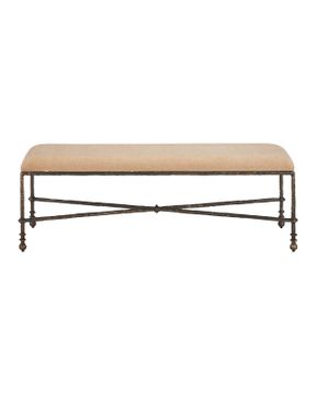 Fuso Bench, Fizz Champagne by Currey and Company - view 3