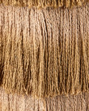 Jute Bronze Fringe Ottoman by Currey and Company - view 5