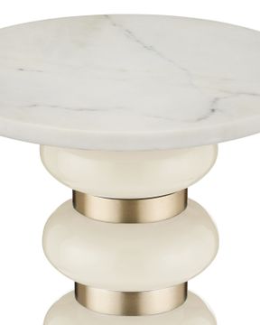 Lambent Peach Drinks Table by Currey and Company - view 3