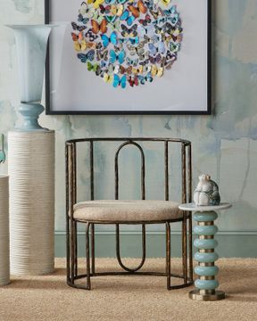 Lambent Turquoise Drinks Table by Currey and Company - view 7