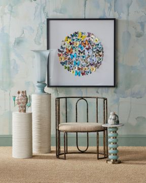 Lambent Turquoise Drinks Table by Currey and Company - view 8