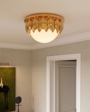 Paestum Flush Mount by Currey and Company - view 5