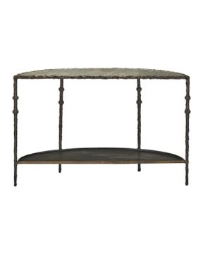 Spalzato Demi-Lune Console Table by Currey and Company - view 5