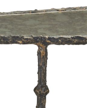 Spalzato Demi-Lune Console Table by Currey and Company - view 2