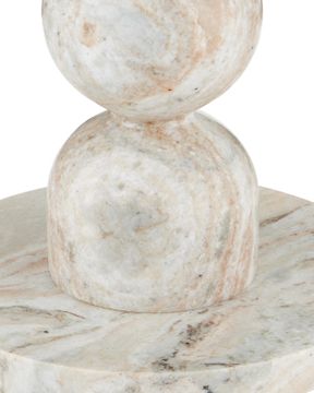 Turner Marble Accent Table by Currey and Company - view 2