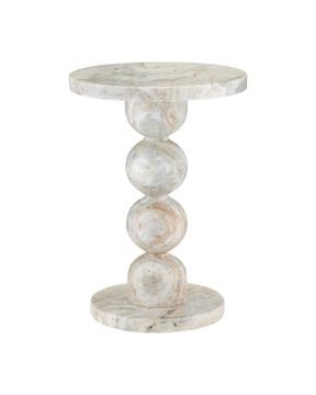 Turner Marble Accent Table by Currey and Company - view 3