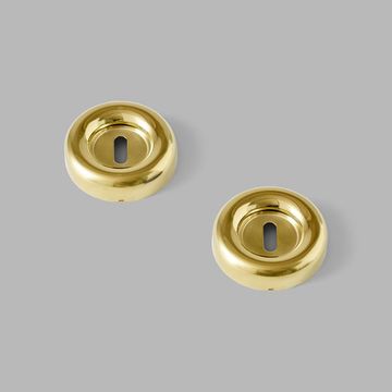 Fat escutcheon w/ key hole - PVD brass by d line
