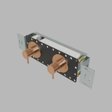Built-in part one-way shower w/ thermostat - PVD copper by d line