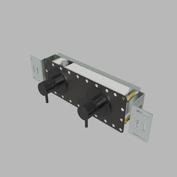 Built-in part three-way shower w/ thermostat - PVD black by d line