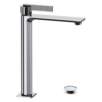 High Washbasin mixer, click-clack waste with overflow included. by Daniel Rubinetterie