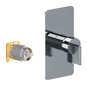 Built-in bath/shower single-lever mixer, Attraction Stellar series, without diverter, to be combined with the built-in box art. DANBOX. mm Ø 35 cartridge. by Daniel Rubinetterie