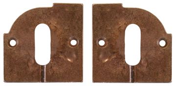 Pair Keyhole escutcheon MG9008 - Bronze Naturel (LB) by Dauby