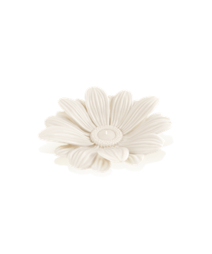 Or d'Abeille Bougie sculptée fleur blanche by Daum