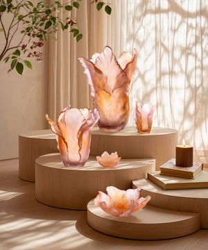 Tulipe Vase Magnum ambre rose 50ex by Daum - view 2