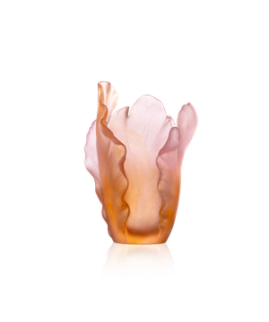 Tulipe Vase petit modèle ambre rose 125ex by Daum