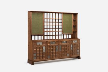 ARTS AND CRAFTS 4-UNIT CABINET - FLORES TEXTILE by De La Espada