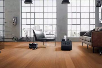 Bamboo Vertical Cafe solid bamboo flooring by Décoplus Parquets