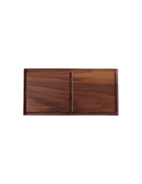 Vassoio svuotatasche in legno di noce - Complementi d'arredo by Deodara