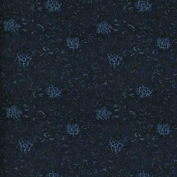 Arista Floral - Overdyed Indigo Fabric by Designers Guild