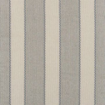 Carleigh Embroidered Ticking - Denim by Designers Guild