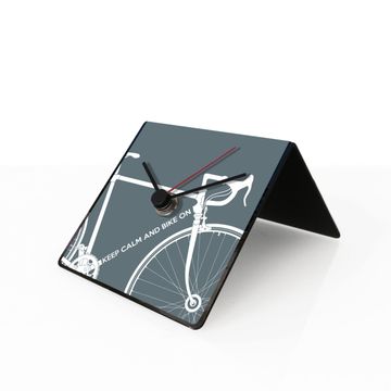 Desk Bicycle Clock Design Grey by designobject.it