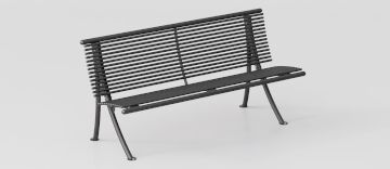 Contemporary Design Bench "Dubai" in Galvanized Steel by DIMCAR