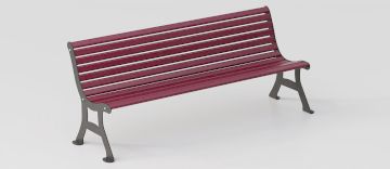 Designer Steel Bench "Debora" for Urban Furniture by DIMCAR