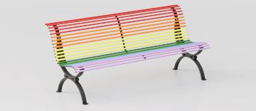 Eco-Friendly "Clematis Rainbow" Bench (CAM Compliant) by DIMCAR